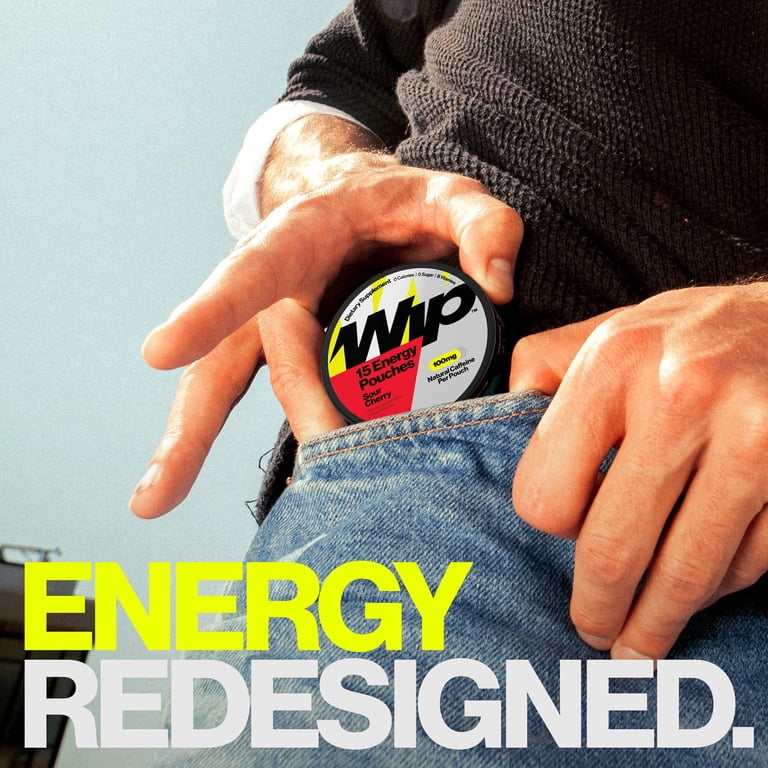 Wip Energy Pouches, 4 Pack, Caffeine, Vitamins and Minerals
