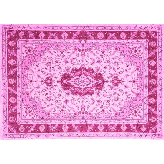 Ahgly Company Indoor Rectangle Persian Pink Traditional Area Rugs, 2' x 5'