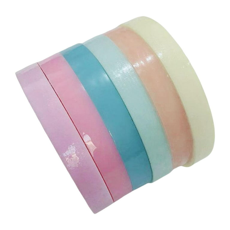 6PCS Sticky Ball Tape DIY Color Ball Tape Rainbow Colors Toys Candy Color  Colored Tapes Bulk Tape for Adult Kids Party, 6 Colors 1.2cm 