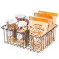 mDesign Metal Kitchen Organizer Bin for Food Storage Container Lids