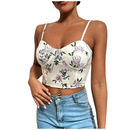 

Qcmgmg Women s Lightly Floral Wireless Bra Support Strap Bralette Comfort Bras for Women S