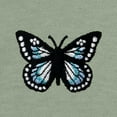 thumbnail image 2 of Dalix Butterfly Embroidered Shorts Washed Soft Fleece Relaxed Drawstring Pocket Fit Lounge Womens in Sage XL X-Large, 2 of 5