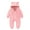 Pink, variant on GYRATEDREAM Newborn Baby Winter Snowsuit Bear Ear Outfits Fleece Warm Jumpsuit Romper Hooded Clothes for Infant Girls Boys, White