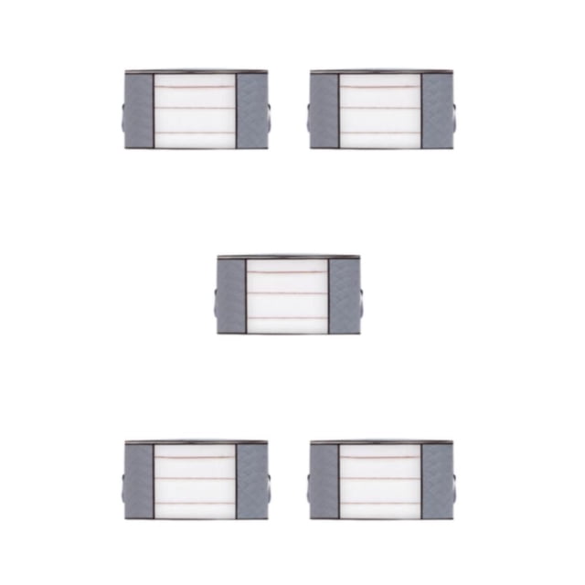 Guardoinrt Sturdy Construction And Large Capacity In Clothes Storage Bag Well Organized grey M 5Set