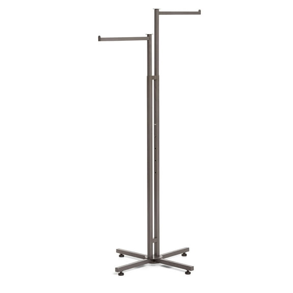 SSWBasics Raw Steel 2-Way Clothing Rack with Straight Arms