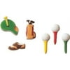 golf assortment sugar decorations for cakes and cupcakes 16count
