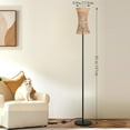 thumbnail image 2 of Floor Lamp for Living Room Farmhouse Rattan Floor lamp Modern Standing lamp with HandWorked Rattan Shade Tall Lamp with Foot Switch, 2 of 7