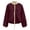 Wine, variant on Womens Bomber Jacket Puffed Collar Trench Coat Funnel Neck Cropped Jackets Lightweight Jacket Puff Bubble Outwear Jackets ( S)