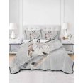 thumbnail image 3 of Owl On Branch King Size Down Alternative Comforter, Lightweight Comforter Quilt Bedding Set with Pillow Shams Framhouse Winter Landscape Tree Birds All Seasons Bed Comforter Duvet Insert 96"x106", 3 of 7