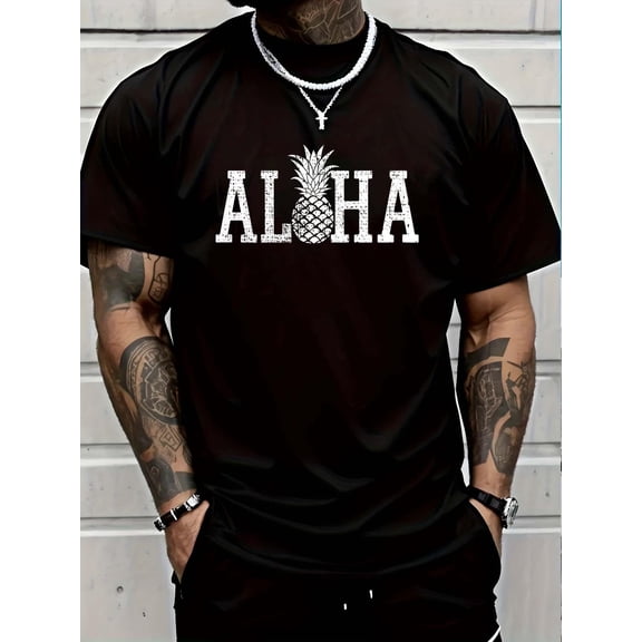 100% Cotton Aloha Hawaii Hawaiian Pineapple Beach Vacation Men Women Kids T-Shirt Graphic T-shirts for men and women