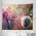 thumbnail image 1 of Pink Tapestry, Unknown Frozen Planet in a Star Field with Circular Nebula Fog Galactic Energy Image, Fabric Wall Hanging Decor for Bedroom Living Room Dorm, 5 Sizes, Pink, by Ambesonne, 1 of 1