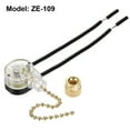 thumbnail image 2 of Unique Bargains Pull Chain Switch on-off ZE-109 for Ceiling Fan Lamp Light  Golden, 2 of 6