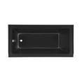 thumbnail image 4 of Voltaire 60" x 30" Left-Hand Drain Alcove Bathtub in Matte Black, 4 of 12