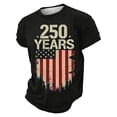 thumbnail image 5 of sususu 250 Anniversary USA Shirt Men USA 250th Anniversary T-Shirt Patriotic Pride Tee Cotton Blend Shirts Casual Tops Black XXL, 5 of 5