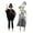 40cm groom and bride, variant on Realistic Full Body Skeleton with Movable Joints Halloween Haunting House Props Terrifying Skull Decoration