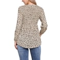 thumbnail image 3 of Blusa Floral Inspire Chic para Mujeres 2025, Camiseta Cómoda de Cuello en V, Camisas de Manga Larga, Tops Tunic Casual L Albaricoque, 3 of 5