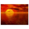 thumbnail image 2 of Design Art - Soleil Tombant à Océan Jaune, 2 of 3