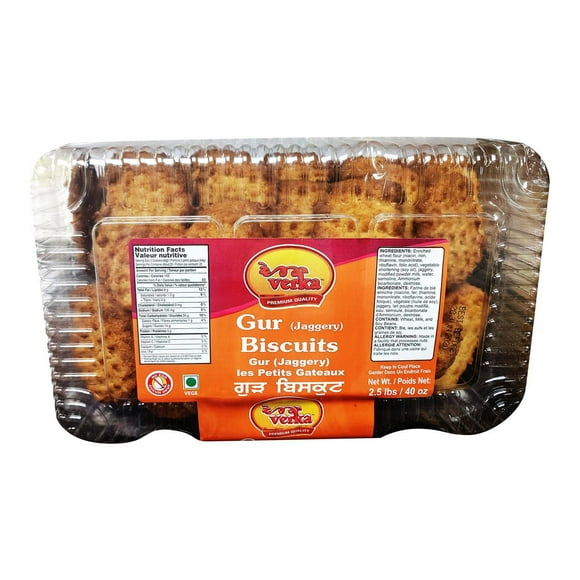 Biscuits Jaggery Poids Net 2.5lbs / 40oz