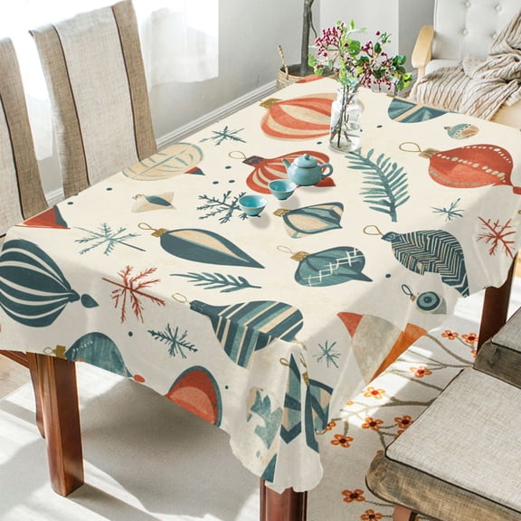 BZSMCE Square Tablecloth Retro Christmas Pattern Pattern Tableclothes