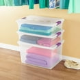 thumbnail image 4 of 6-Pack Plastic Storage Bin w/ Latch Lid, ClearView Stackable Containers, 66 Qt, 4 of 7