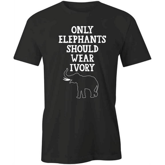 Only Elephants T-Shirt | Cute Vegetarian Black Tee Gift
