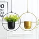 thumbnail image 4 of Inteprter Para espacios pequeños Cesta colgante de metal ligera y portátil Materiales fáciles de mantener duraderos Jardín y Patio circulo negro, 4 of 6