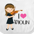 thumbnail image 4 of Inktastic Girls I Heart Violin Girls Baby Bib, 4 of 4