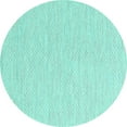 thumbnail image 1 of Ahgly Company Indoor Round Solid Turquoise Blue Modern Area Rugs, 5' Round, 1 of 4