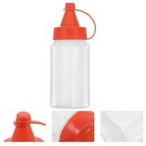 OUNONA 4pcs Reusable Small Squeeze Bottles for Sauce and Condiments, Leak-Proof Plastic Dispensing Bottles