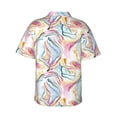 thumbnail image 3 of Daiia Abstract Marble Texture Hawaiian Shirt for Men Gentle Cotton Regular Short Sleeve Casual-X-Large, 3 of 9