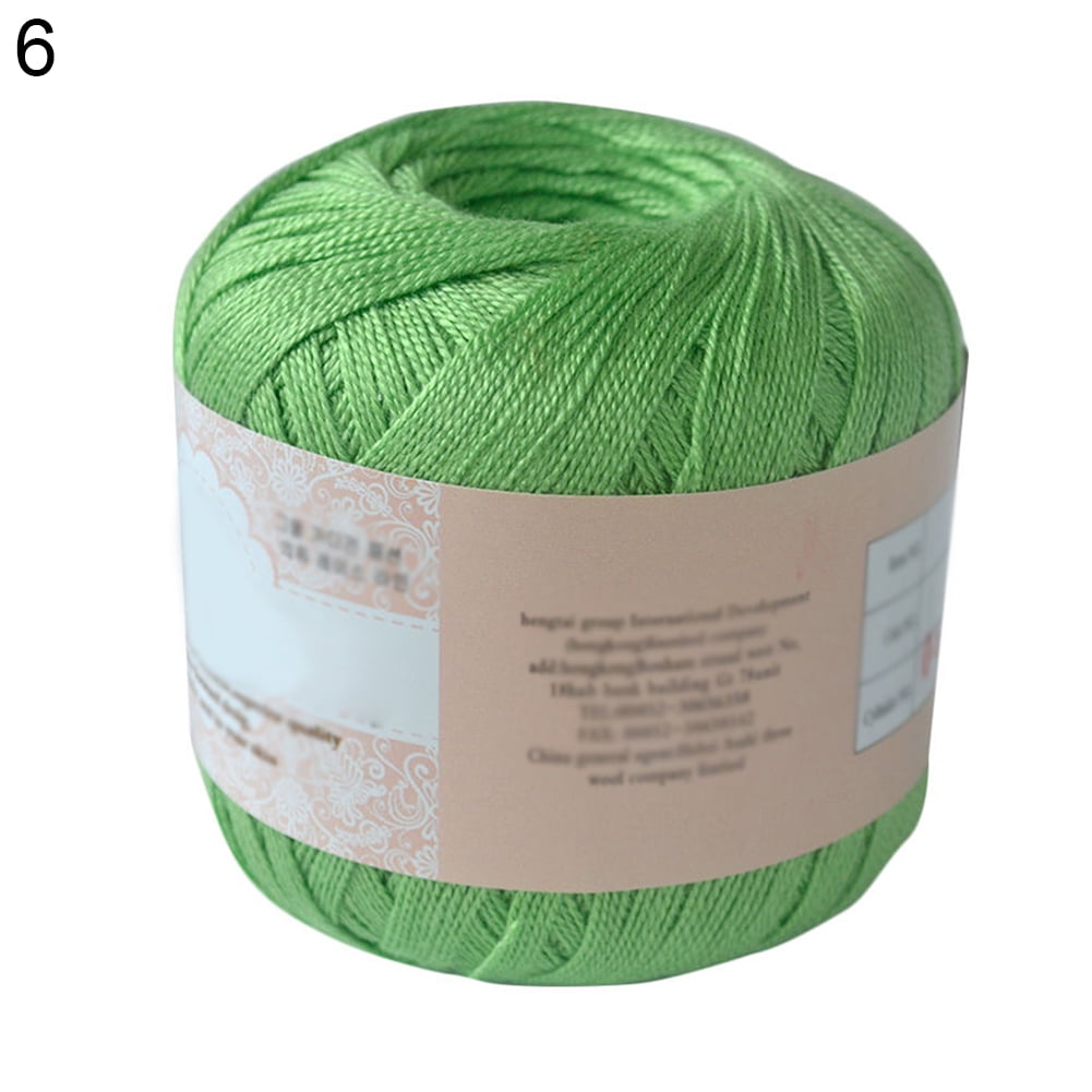 Mercerized Cotton Cord Thread Yarn Embroidery Crochet Knitting Lace Threads New 