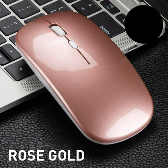 Ratón Inalámbrico, 2.4G 5.0, Silencioso, Óptico Portátil 4 Botones 1600DPI Ratones Inalámbricos Recargables para Computadora Portátil PC Esc Hugo Ratón inalambrico