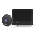 thumbnail image 1 of Cámara de la puerta WIFI 2.4G PIR SENSOR DE MOVIMIENTO INFRUERTOS Vista nocturna de la noche Campana recargable 145 grados Visor de grados kenally EL022404-00B, 1 of 7