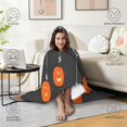 thumbnail image 4 of Wearable Blanket,Halloween Spider Web Hanging Pumpkins Hooded Wearable Flannel Blanket for Adults & Teens,Winter Poncho Shawl Wrap Cape Cozy Anti-Pill,60"x80", 4 of 5