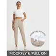 thumbnail image 4 of BALEAF Womens Business Casual Pants Petite Work Pants Dressy Casual Slacks Golf Travel Stretch Ankle Length Beige S, 4 of 7