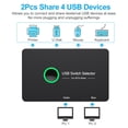 thumbnail image 2 of Conmutador USB 3.0 ULXUUUN 2 ordenadores comparten 4 USB para PC, 2 of 8