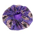 thumbnail image 1 of Bonnet Cap Floral Print African Style Satin Polyester Comfortable Hair Care Hat for Daily Wear, 1 of 11