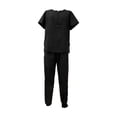 thumbnail image 3 of Conjunto de Ropa de trabajo Yuyangstore para mujer enfermera negro con bolsillos, 3 of 8