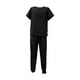 thumbnail image 3 of Conjunto de uniforme médico para mujer, cómodo y con múltiples bolsillos, lavable a máquina. Negro, 3 of 9
