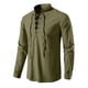 thumbnail image 3 of Mens Slim Fit Camisas de Manga Larga Cuello de Pie Suéter Blusa para Hombres, Camisas de Manga Larga Casual Elegante Color Sólido Superior, Suave Ligero de la Moda de Verano Tee, 3 of 7