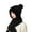 A-Black368, variant on Bibifish One Piece Scarf Hats For Women Knitted Earmuffs Hats Soft Scarf Winter Thermal Scarf Hats Outdoor Activities Soft Scarf Hats