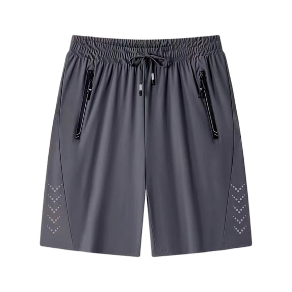 Zpzdpjkx Mens Shorts Quickly Dry Lightweight Elastic Waist Drawstring Breathable Comfy Zipper Side Pockets Outdoor Running Athletic Summer Shorts for Men