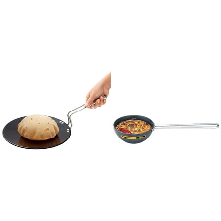 

Futura Hard Anodised Induction Compatible Roti Tava 24 Cm 4.88mm (IART24) + Futura Hard Anodised Tadka Spice Heating Pan 2 Cup 480ml 3.25mm Thick (ATP2)