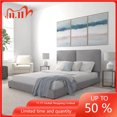 thumbnail image 2 of Upholstered Pillow Queen Platform Bed Garden Furniture Sets Nature Gray Bunk Bed for Children Beds & Furnitures Daybed Bedframe My Lux Decor Round, 2 of 7