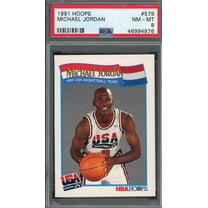 Michael Jordan Team USA Dream Team 1991 Hoops Basketball Card #579 Graded PSA 8