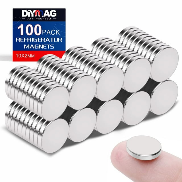 Imanes para nevera DIYMAG, 100 unidades, 10 x 2 mm, resistentes