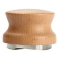 thumbnail image 2 of MRLESS Manual Espresso Distributor Tool Manual Coffee Powder Tamper with Stainless Steel Base and Wood Handle for Coffee Leveling 53mm, 2 of 8