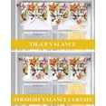thumbnail image 6 of Kingfisher Tie Up Valances Curtain, Bird Flower Kitchen Valances for Windows Decor, Rod Pocket Short Curtains Set for Bedroom/Bathroom, 42"x12", 6 of 9