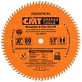 thumbnail image 2 of CMT 210.080.10 Industrial Fine Cut-Off Saw Blade, 10-Inch x 80 Teeth 38° ATB Grind with 5/8-Inch Bore, PTFE Coating, 2 of 3