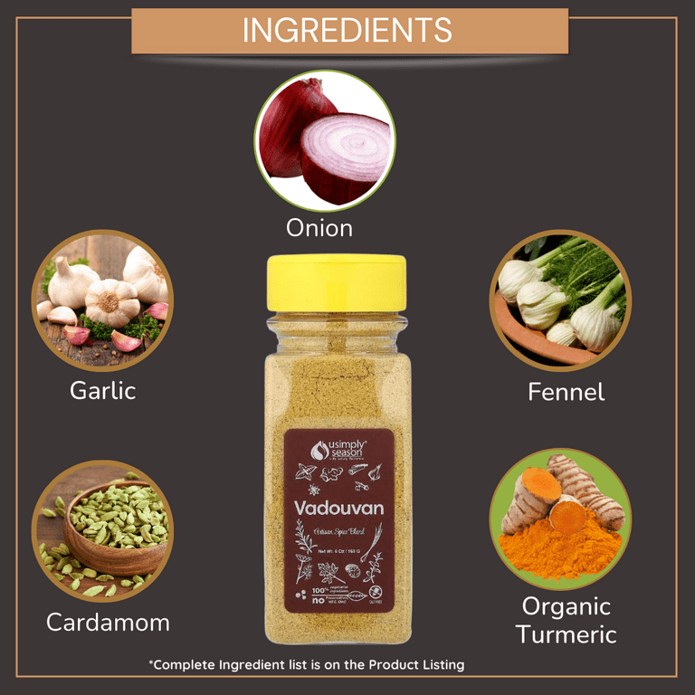 USimplySeason Vadouvan Spice Blend (6 oz) Indo-French Curry